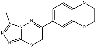 6-(2,3-DIHYDRO-1,4-BENZODIOXIN-6-YL)-3-METHYL-7H-[1,2,4]TRIAZOLO[3,4-B][1,3,4]THIADIAZINE Struktur