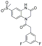 4-[(3,5-DIFLUOROPHENYL)ACETYL]-7-(METHYLSULFONYL)-3,4-DIHYDROQUINOXALIN-2(1H)-ONE Struktur