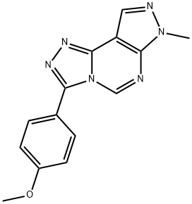 3-(4-METHOXYPHENYL)-7-METHYL-7H-PYRAZOLO[4,3-E][1,2,4]TRIAZOLO[4,3-C]PYRIMIDINE Struktur