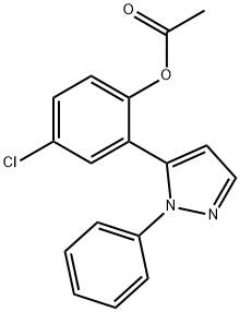 5-(5-CHLORO-2-HYDROXYPHENYL)-1-PHENYLPYRAZOLE ACETATE Struktur