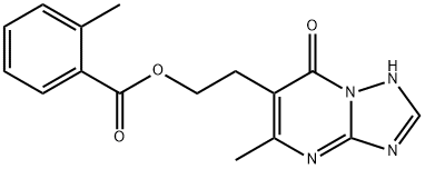 2-(5-METHYL-7-OXO-4,7-DIHYDRO[1,2,4]TRIAZOLO[1,5-A]PYRIMIDIN-6-YL)ETHYL 2-METHYLBENZENECARBOXYLATE Struktur