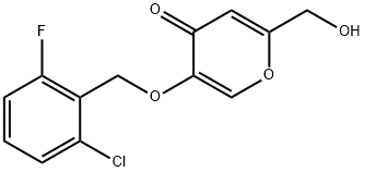 5-[(2-CHLORO-6-FLUOROBENZYL)OXY]-2-(HYDROXYMETHYL)-4H-PYRAN-4-ONE Struktur