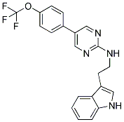 N-[2-(1H-INDOL-3-YL)ETHYL]-5-[4-(TRIFLUOROMETHOXY)PHENYL]PYRIMIDIN-2-AMINE Struktur