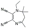 1-ETHYL-5,7,7-TRIMETHYL-6,7-DIHYDRO-1H-1,4-DIAZEPINE-2,3-DICARBONITRILE Struktur