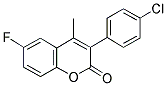 3-(4-CHLOROPHENYL)-6-FLUORO-4-METHYLCOUMARIN Struktur