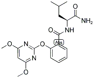 (2S)-2-[2-[(4,6-DIMETHOXYPYRIMIDIN-2-YL)OXY]BENZAMIDO]-4-METHYLVALERAMIDE Struktur