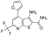 3-AMINO-4-FURAN-2-YL-6-TRIFLUOROMETHYL-THIENO[2,3-B]PYRIDINE-2-CARBOXYLIC ACID AMIDE Struktur