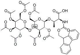 HEPTA-O-ACETYL-BETA-D-LACTOSYL-FMOC-THR Struktur