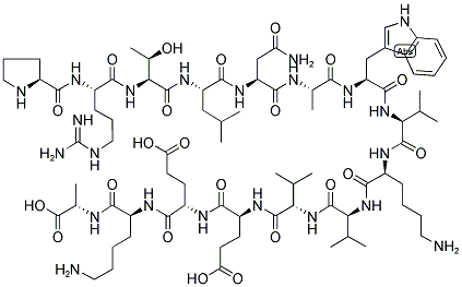 H-PRO-ARG-THR-LEU-ASN-ALA-TRP-VAL-LYS-VAL-VAL-GLU-GLU-LYS-ALA-OH Struktur