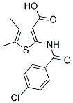 2-[(4-CHLOROBENZOYL)AMINO]-4,5-DIMETHYLTHIOPHENE-3-CARBOXYLIC ACID Struktur