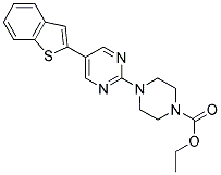 ETHYL 4-[5-(1-BENZOTHIEN-2-YL)PYRIMIDIN-2-YL]PIPERAZINE-1-CARBOXYLATE Struktur