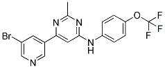 6-(5-BROMOPYRIDIN-3-YL)-2-METHYL-N-[4-(TRIFLUOROMETHOXY)PHENYL]PYRIMIDIN-4-AMINE Struktur