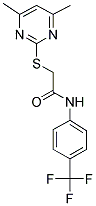 2-[(4,6-DIMETHYL-2-PYRIMIDINYL)SULFANYL]-N-[4-(TRIFLUOROMETHYL)PHENYL]ACETAMIDE Struktur