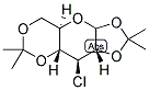 3-CHLORO-3-DEOXY-1:2,5:6-DIISOPROPYLIDENE-D-GLUCOPYRANOSE Struktur