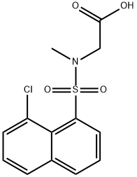 [[(8-CHLORO-1-NAPHTHYL)SULFONYL](METHYL)AMINO]ACETIC ACID Struktur