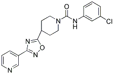 N-(3-CHLOROPHENYL)-4-[3-(PYRIDIN-3-YL)-1,2,4-OXADIAZOL-5-YL]PIPERIDINE-1-CARBOXAMIDE Struktur