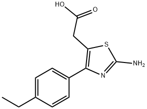 [2-AMINO-4-(4-ETHYL-PHENYL)-THIAZOL-5-YL]-ACETIC ACID Struktur