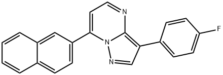 3-(4-FLUOROPHENYL)-7-(2-NAPHTHYL)PYRAZOLO[1,5-A]PYRIMIDINE Struktur