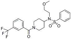 4-((2-METHOXYETHYL)(PHENYLSULPHONYL)AMINO)-1-(3-(TRIFLUOROMETHYL)BENZOYL)PIPERIDINE Struktur