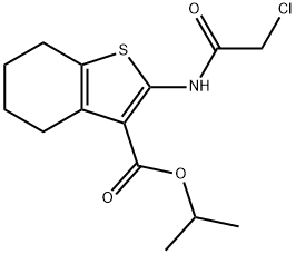 2-(2-CHLORO-ACETYLAMINO)-4,5,6,7-TETRAHYDRO-BENZO[B]THIOPHENE-3-CARBOXYLIC ACID ISOPROPYL ESTER Struktur