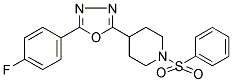 4-[5-(4-FLUOROPHENYL)-1,3,4-OXADIAZOL-2-YL]-1-(PHENYLSULFONYL)PIPERIDINE Struktur