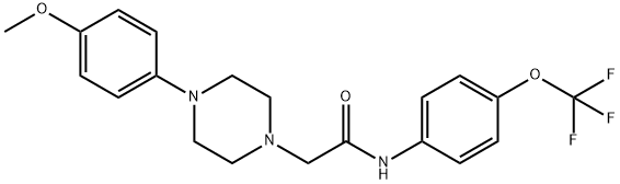 2-[4-(4-METHOXYPHENYL)PIPERAZINO]-N-[4-(TRIFLUOROMETHOXY)PHENYL]ACETAMIDE Struktur