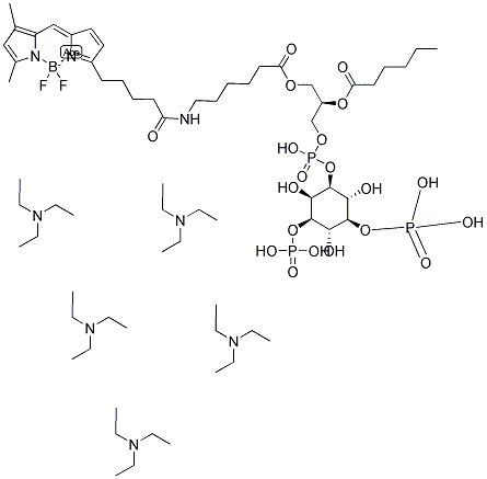 BODIPY(R) FL C5, C6-PHOSPHATIDYLINOSITOL 3,5-DIPHOSPHATE, PENTA(TRIETHYLAMMONIUM) SALT Struktur