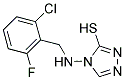 4-((2-CHLORO-6-FLUOROBENZYL)AMINO)-4H-1,2,4-TRIAZOLE-3-THIOL Struktur