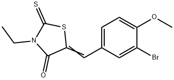 5-((3-BROMO-4-METHOXYPHENYL)METHYLENE)-3-ETHYL-2-THIOXO-1,3-THIAZOLIDIN-4-ONE Struktur