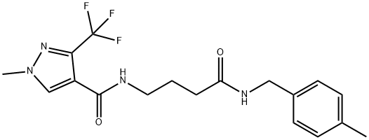 1-METHYL-N-(4-[(4-METHYLBENZYL)AMINO]-4-OXOBUTYL)-3-(TRIFLUOROMETHYL)-1H-PYRAZOLE-4-CARBOXAMIDE Structure