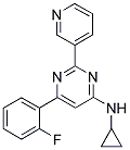 N-CYCLOPROPYL-6-(2-FLUOROPHENYL)-2-PYRIDIN-3-YLPYRIMIDIN-4-AMINE Struktur