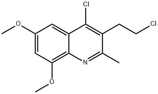 4-CHLORO-3-(2-CHLOROETHYL)-6,8-DIMETHOXY-2-METHYLQUINOLINE Structure