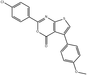 2-(4-CHLOROPHENYL)-5-(4-METHOXYPHENYL)-4H-THIENO[2,3-D][1,3]OXAZIN-4-ONE Struktur