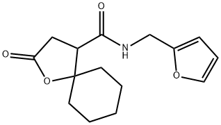 N-(2-FURYLMETHYL)-2-OXO-1-OXASPIRO[4.5]DECANE-4-CARBOXAMIDE Struktur