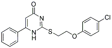 2-([2-(4-CHLOROPHENOXY)ETHYL]THIO)-6-PHENYLPYRIMIDIN-4(1H)-ONE Struktur