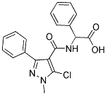 2-([(5-CHLORO-1-METHYL-3-PHENYL-1H-PYRAZOL-4-YL)CARBONYL]AMINO)-2-PHENYLACETIC ACID Struktur