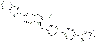 4-[4-[(5-(1-METHYLBENZIMIDAZOL-2-YL)-2-PROPYL-7-METHYLBENZIMIDAZOL-1-YL)-METHYL]PHENYL]BENZOIC ACID T-BUTYL ESTER Struktur