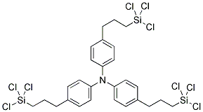 TRIS(P-TRICHLOROSILYLPROPYLPHENYL)AMINE Struktur