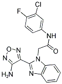 2-[2-(4-AMINO-1,2,5-OXADIAZOL-3-YL)-1H-BENZIMIDAZOL-1-YL]-N-(3-CHLORO-4-FLUOROPHENYL)ACETAMIDE Struktur