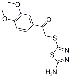 2-[(5-AMINO-1,3,4-THIADIAZOL-2-YL)THIO]-1-(3,4-DIMETHOXYPHENYL)ETHANONE Struktur