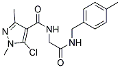 5-CHLORO-1,3-DIMETHYL-N-(2-[(4-METHYLBENZYL)AMINO]-2-OXOETHYL)-1H-PYRAZOLE-4-CARBOXAMIDE Struktur