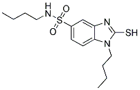 1-BUTYL-2-MERCAPTO-1H-BENZOIMIDAZOLE-5-SULFONIC ACID BUTYLAMIDE Struktur