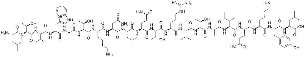 H-LEU-THR-VAL-TRP-GLY-THR-LYS-ASN-LEU-GLN-THR-ARG-VAL-THR-ALA-ILE-GLU-LYS-TYR-LEU-OH