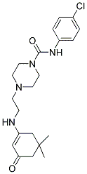 N-(4-CHLOROPHENYL)-4-(2-(5,5-DIMETHYL-3-OXOCYCLOHEX-1-ENYLAMINO)ETHYL)PIPERAZINE-1-CARBOXAMIDE Struktur