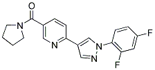 2-[1-(2,4-DIFLUOROPHENYL)-1H-PYRAZOL-4-YL]-5-(PYRROLIDIN-1-YLCARBONYL)PYRIDINE Struktur