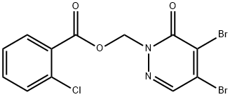 [4,5-DIBROMO-6-OXO-1(6H)-PYRIDAZINYL]METHYL 2-CHLOROBENZENECARBOXYLATE Struktur