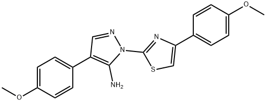 4-(4-METHOXYPHENYL)-1-[4-(4-METHOXYPHENYL)-1,3-THIAZOL-2-YL]-1H-PYRAZOL-5-AMINE Struktur