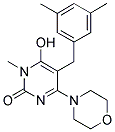 5-(3,5-DIMETHYLBENZYL)-6-HYDROXY-1-METHYL-4-MORPHOLIN-4-YLPYRIMIDIN-2(1H)-ONE Struktur