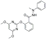 2-[(4,6-DIMETHOXYPYRIMIDIN-2-YL)OXY]BENZOIC ACID, 2-METHYL-2-PHENYLHYDRAZIDE Struktur