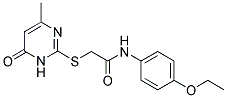 N-(4-ETHOXYPHENYL)-2-[(4-METHYL-6-OXO-1,6-DIHYDROPYRIMIDIN-2-YL)THIO]ACETAMIDE Struktur